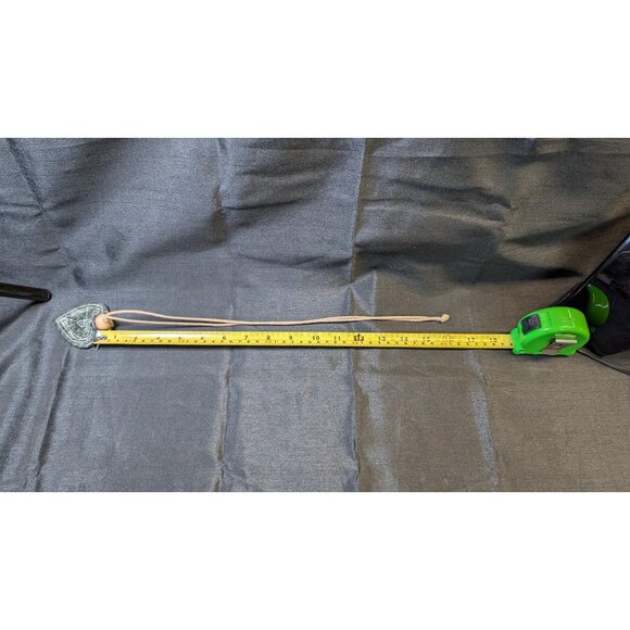 3 for $30 Vintage hand carved stone pendant with leather strap and wood bead - Picture 9 of 10